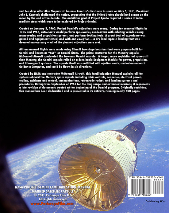 NASA PROJECT GEMINI SPACE CAPSULE FLIGHT MANUAL BOOK Space Flight Spacecraft