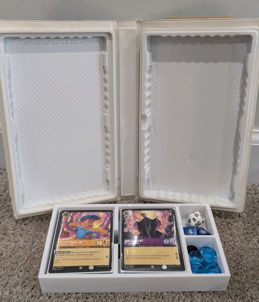 Disney Lorcana VHS Style Deck Box Storage with Dice!