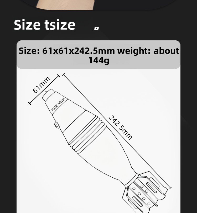 WWII US M49 Mortar Shell Model 3D Printed Highly Detailed