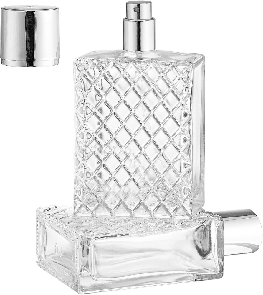 6 Pack Refillable Spray Bottles Perfume Atomizer 100ML 3.4oz Glass Empty Fin...