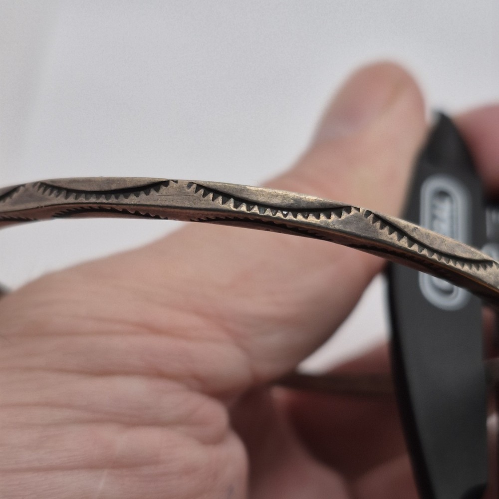 Native American Sterling Silver Braclete Size 8 "
