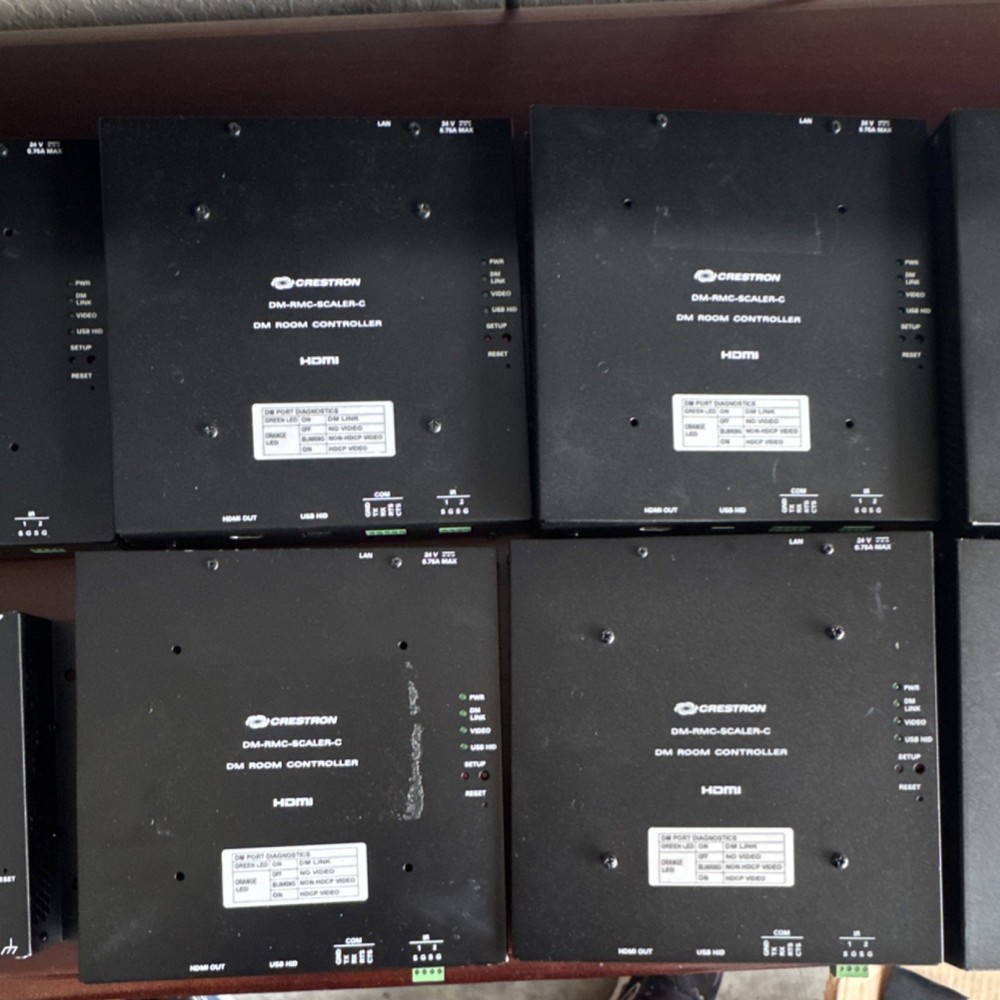 Crestron Touch panel , DM-RMC Scaler, and 4K Scaler