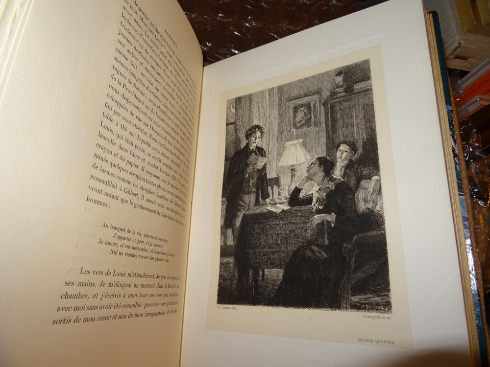 Raphaël - Lamartine Beautiful Moroccan Binding Signed - Champollion with Suit...