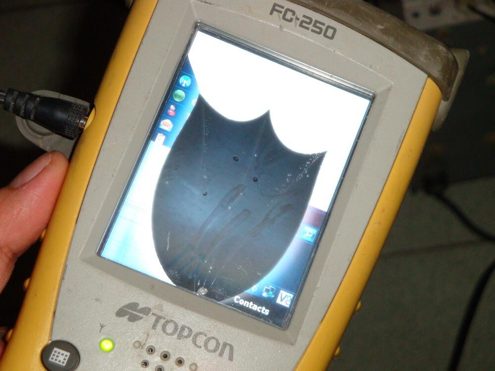 LCD Damage Can Enter System Topcon FC-250 Field Data Collector Controller