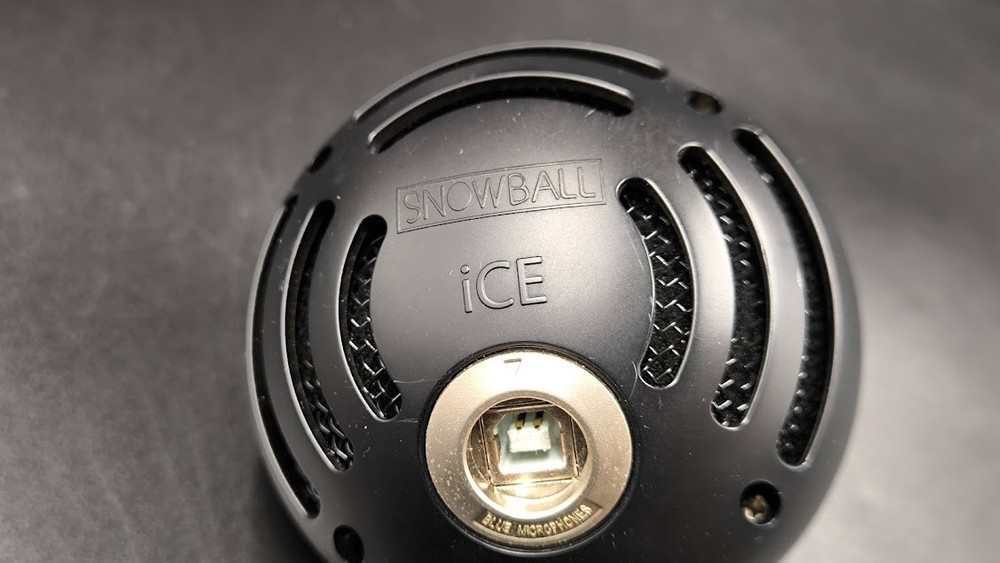 Blue Snowball USB Microphone Used Working Black