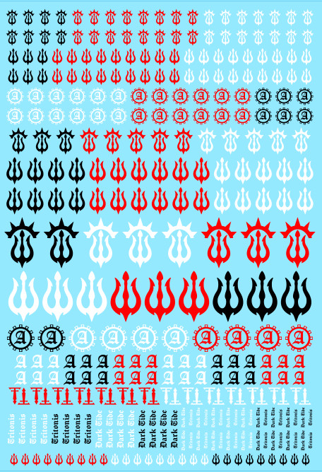 A6 - Dark Tridents Tiny Titans Transfer Sheet