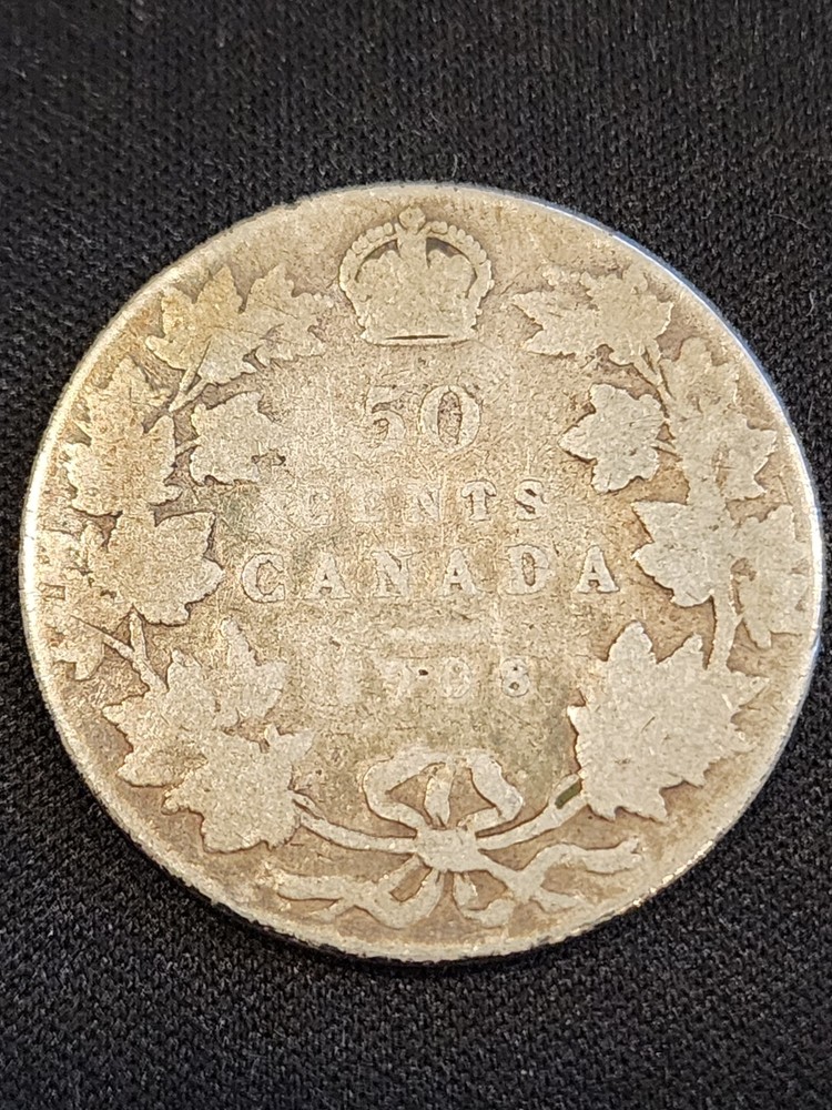 1908 Canada 50 Cents Silver Coin