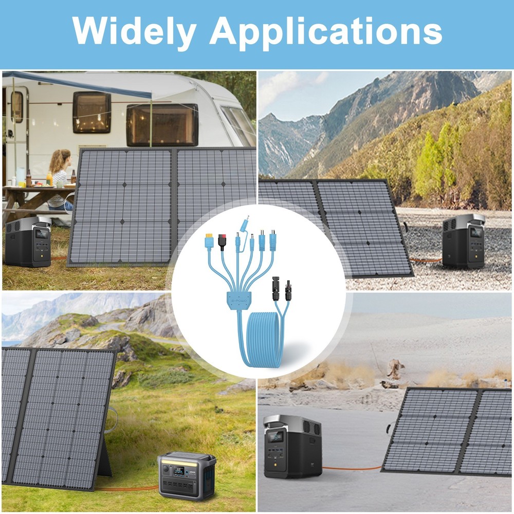 E-POWO Universal Solar Panel Adapter Cable for Jackery EcoFlow Power Station