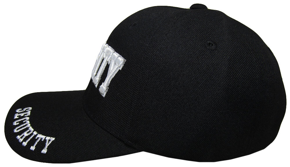 (2 PACK) Security Hat Officer Guard Baseball Cap Adjustable Black Hat Headwear