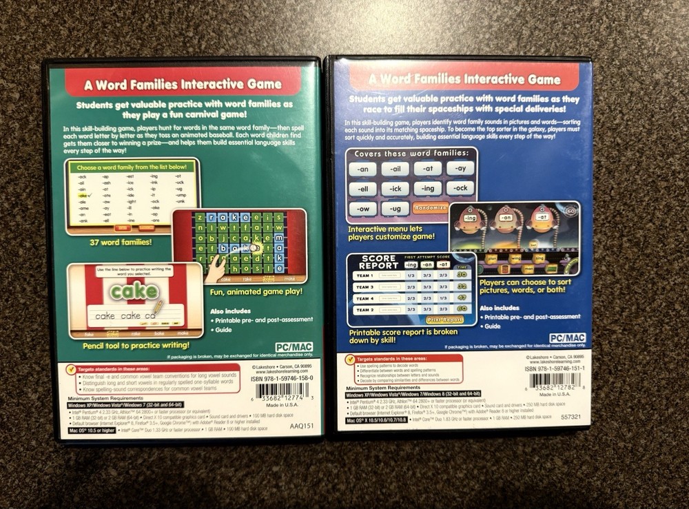 Lot 12 Lakeshore Interactive Educational Games Lot PC/Mac CD Rom Elementary 6+