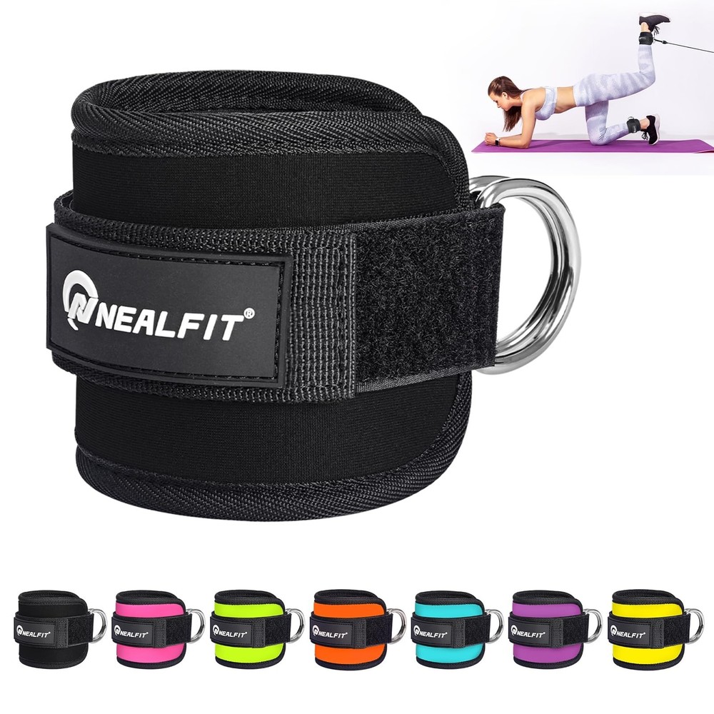 Ankle Strap for Cable Machine, Gym Ankle Cuff for Kickbacks, Leg Extensions, ...