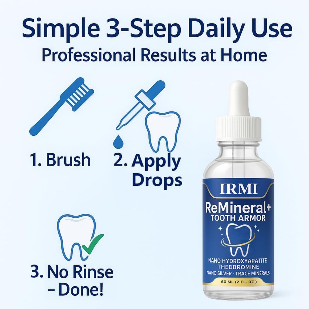 Cavity Healing Tooth Armor Drops with Nano Hydroxyapatite - 60ml