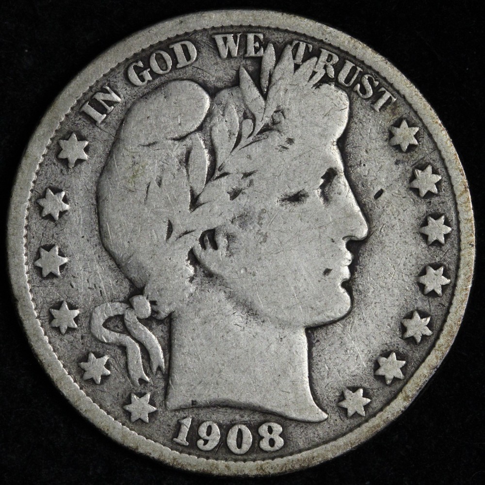 1908-S Barber Silver Half Dollar FINE E285 XYNM