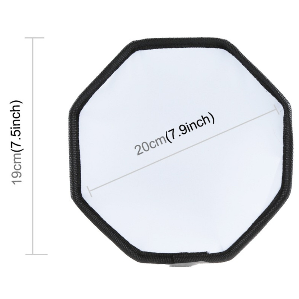 20cm Octangle Style Foldable Softbox Diffuser For Speedlight Speedlite Flash