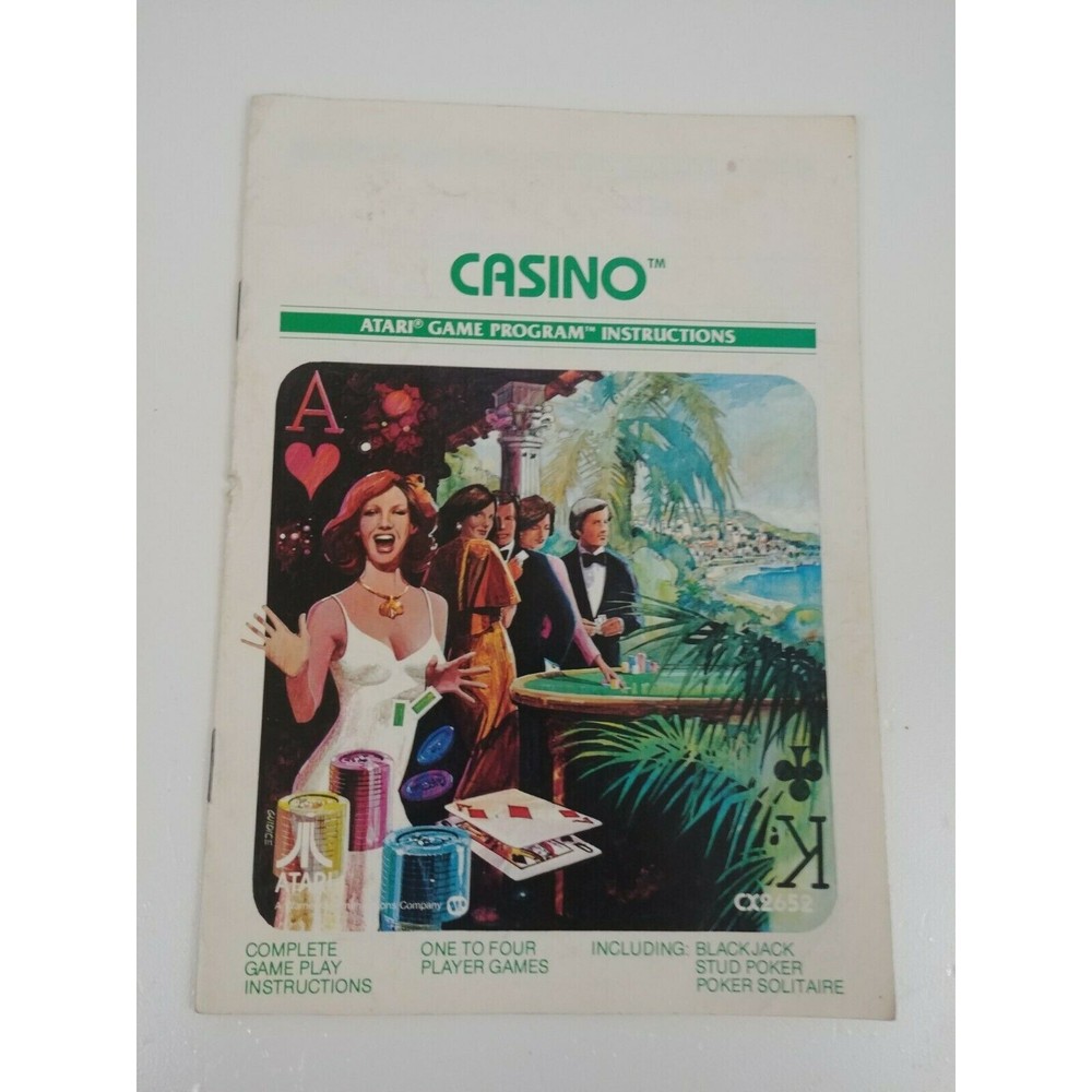 Atari 2600 Casino Instructions Manual