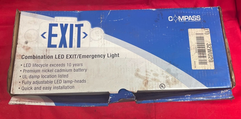COMPASS COMBINATION LED EXIT/EMERGENCY LIGHT 32WU20