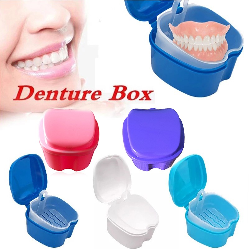Dust Proof Dental Storage Container for Dentures Retainers and Teeth