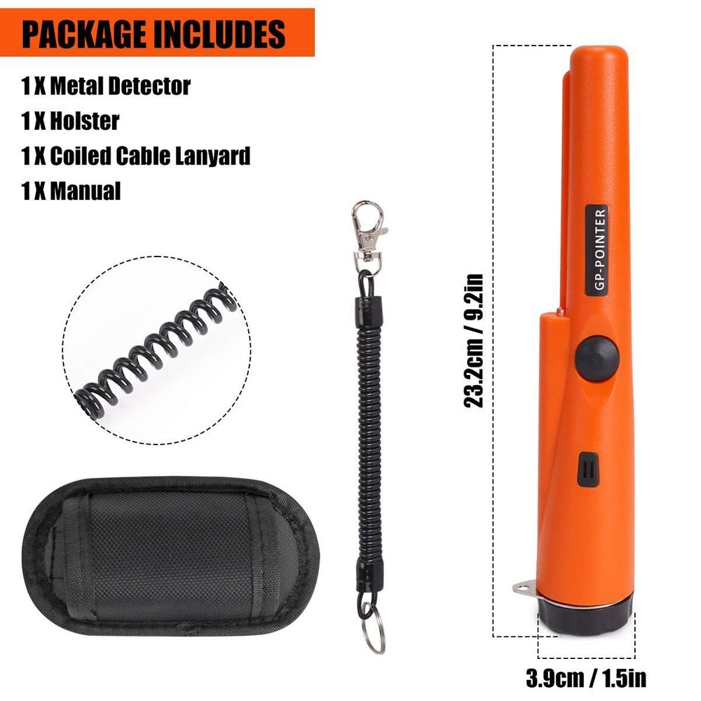 Metal Detector HandHeld Pro Pinpointer Pointer Probe Sensitive Tester Waterproof