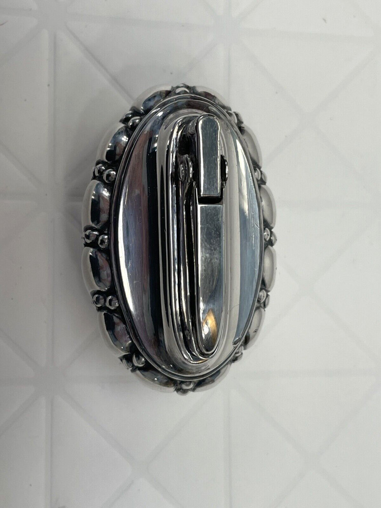 Vintage 1950's Ronson Crown Silver Plated Table Lighter UNTESTED