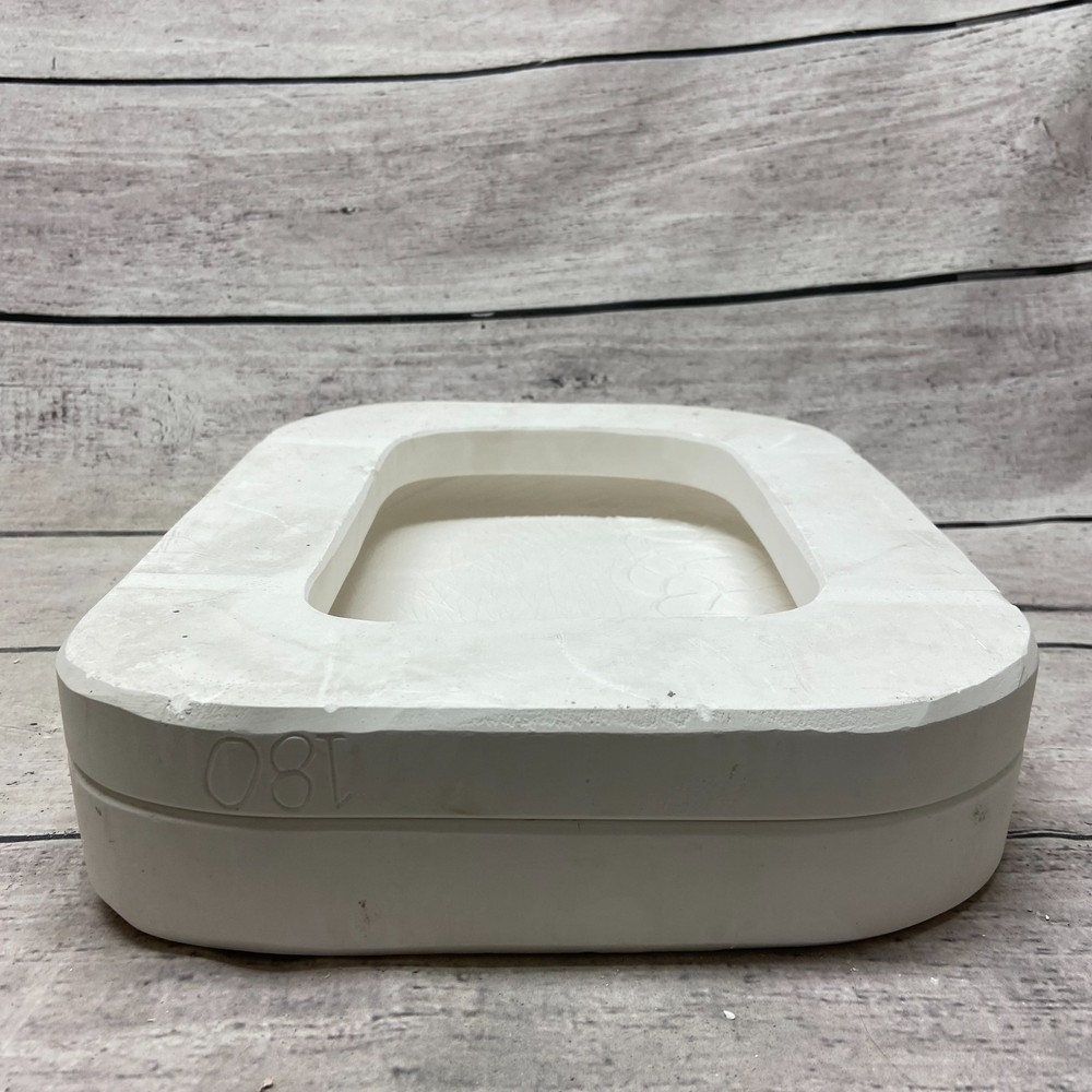 Vintage 1988 Teddy Bear Ceramic Casting Mold Rectangle Serving Platter #180