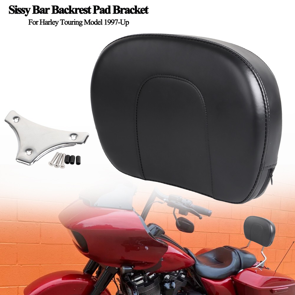 Rear Passenger Backrest Pad & Bracket For Harley Electra Road Glide FLHTC FLHT