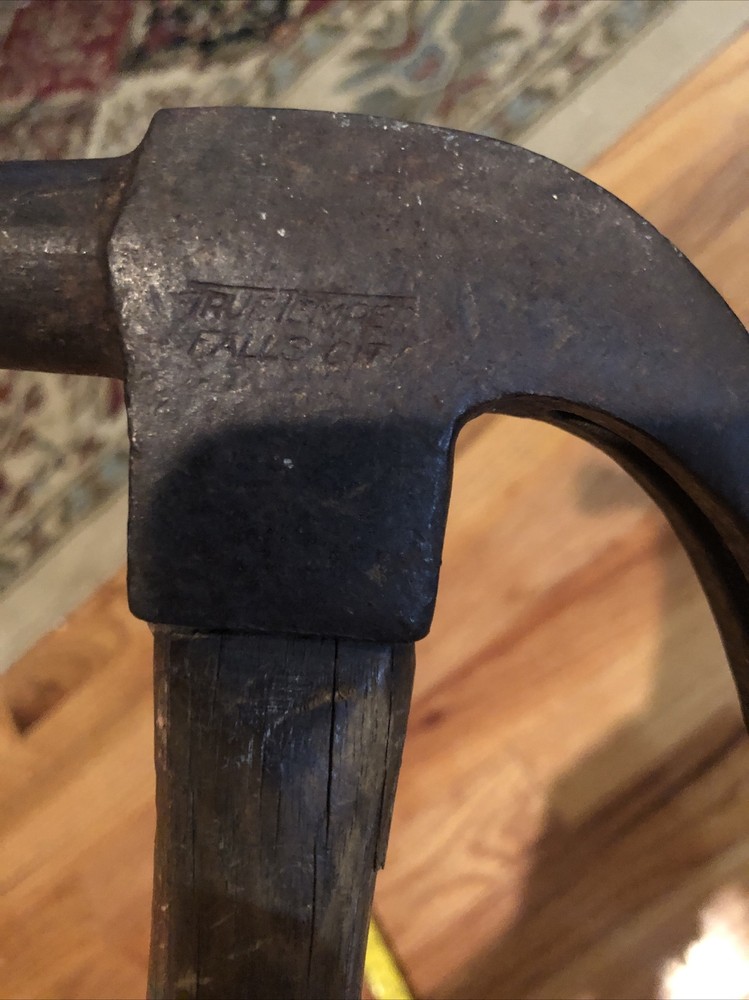 Vintage TRUE TEMPER Claw Original Wood Handled Hammer