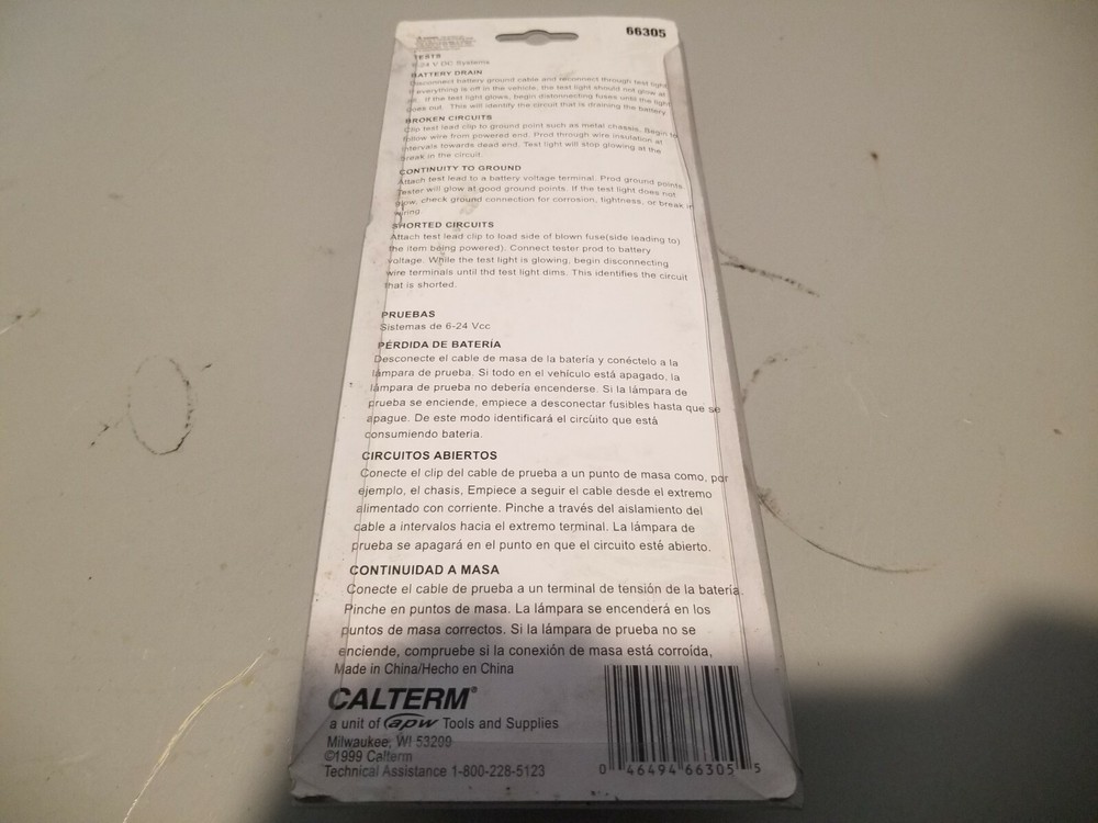Calterm Pro Circuit Tester, 66305