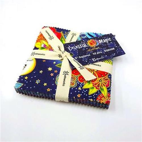 Laurel Burch***CELESTIAL MAGIC*** CHARM PACK - 42 Five Inch Squares