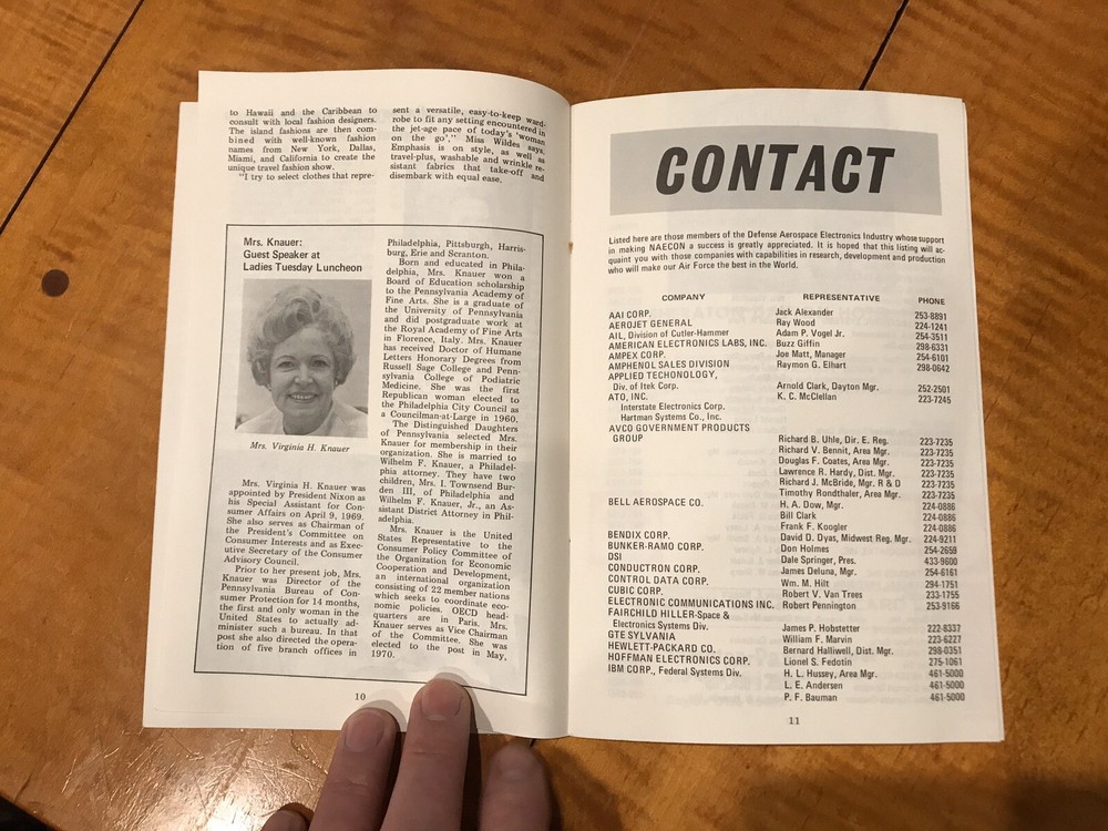 NAECON 1971 Brochure Aerospace Electronics SPACE Guide Conference WPAFB Ohio