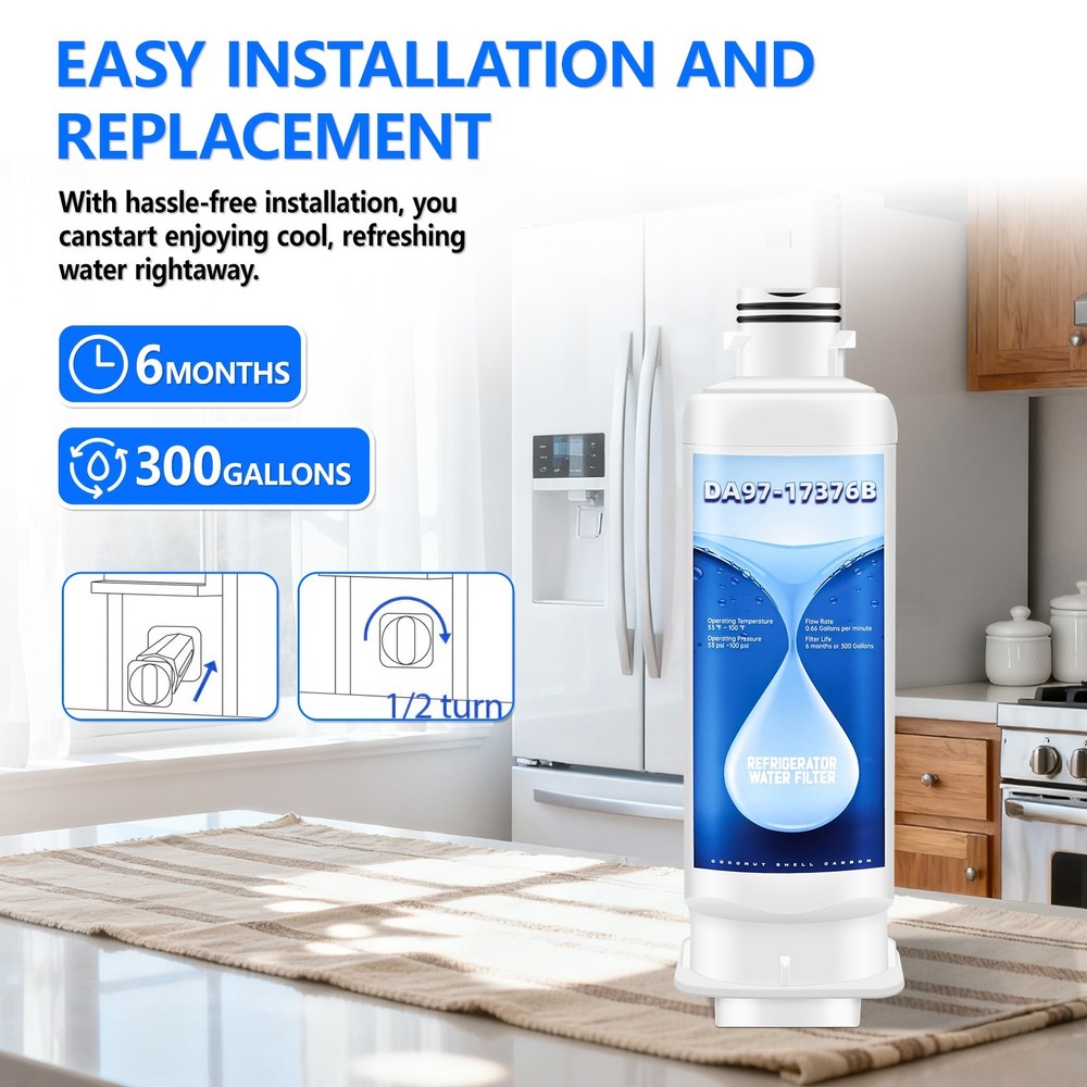 6 Pack DA29-00020B Refrigerator Water Filter, Replacement for Samsung