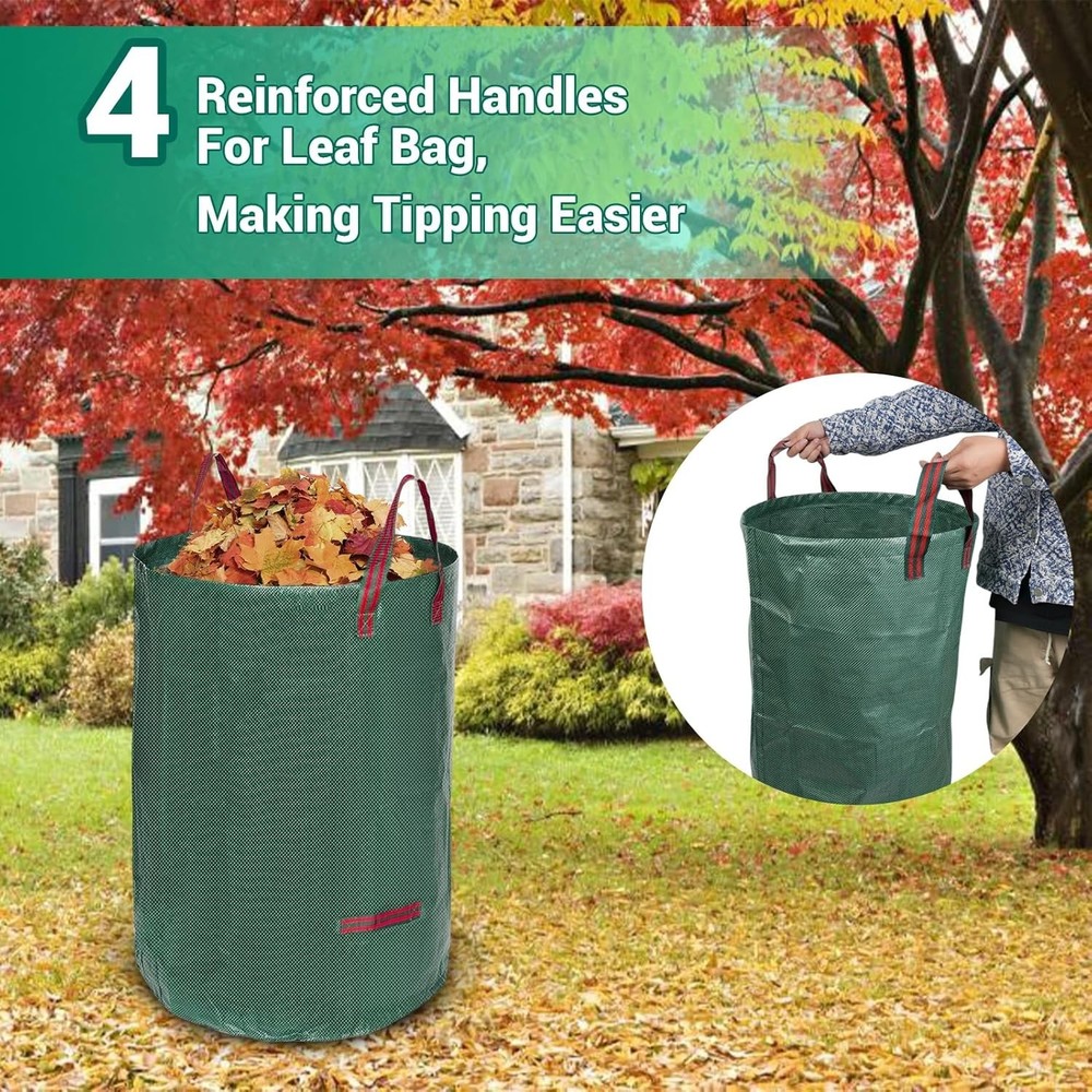 Pro-Level Leaf Rake with Extendable Handle & Reusable Garden Bag - 18'' Wide