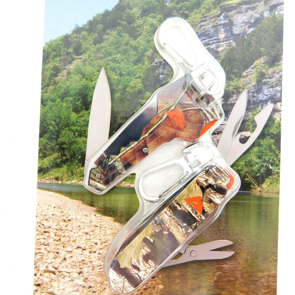 Camillus 4 PIECE CAMP SET (Spoon, Fork / Tool, Flask & Cup) 2 Pc KNIFE COMBO SET