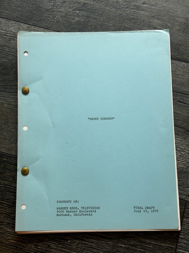 SEARCH TV Show Script Short Circuit Final Draft July 14 1972 Leslie Stevens