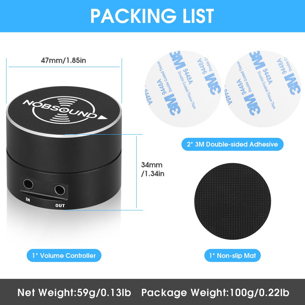 3.5mm/USB Volume Controller Knob for Speaker PC Desktop Lossless Audio Adjuster