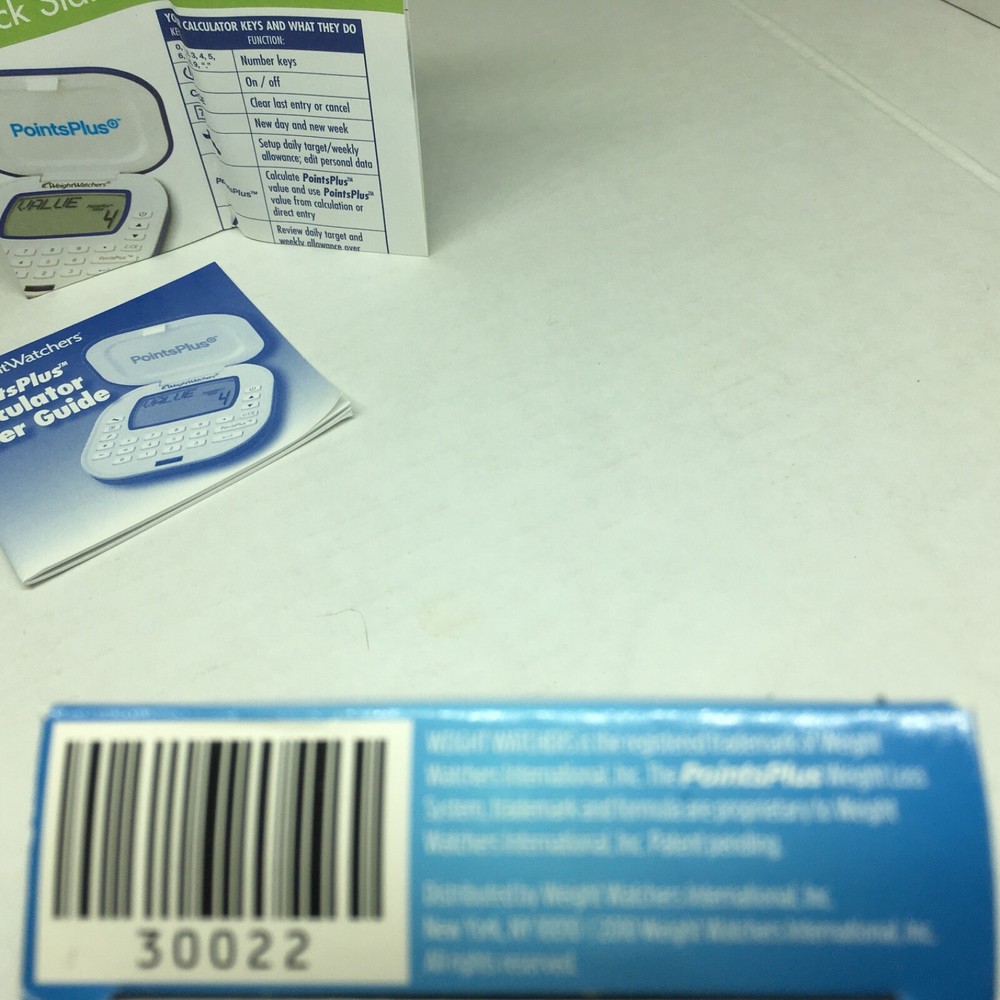 Weight Watchers Blue Points Plus Calculator Daily Weekly Tracker with User Guide