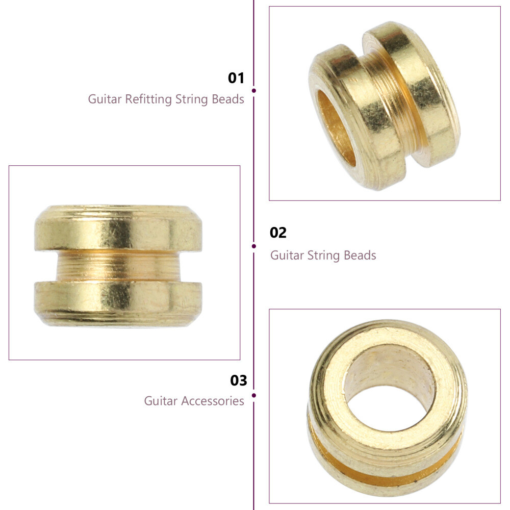 10 Pcs Guitar String Bead Ukulele String Bead Part Guitar Pegs