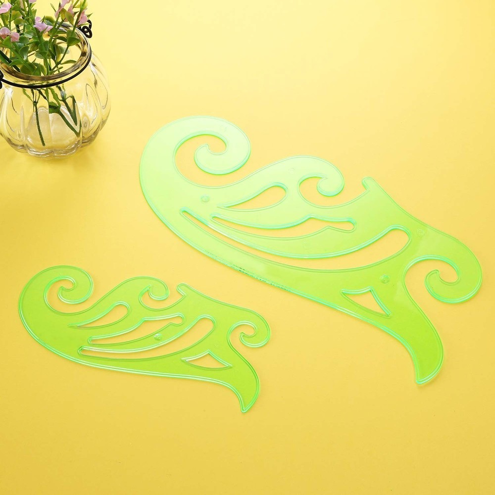 6 Pieces Plastic French Curve Ruler Multi-Function Comic Template Tool Set fo...