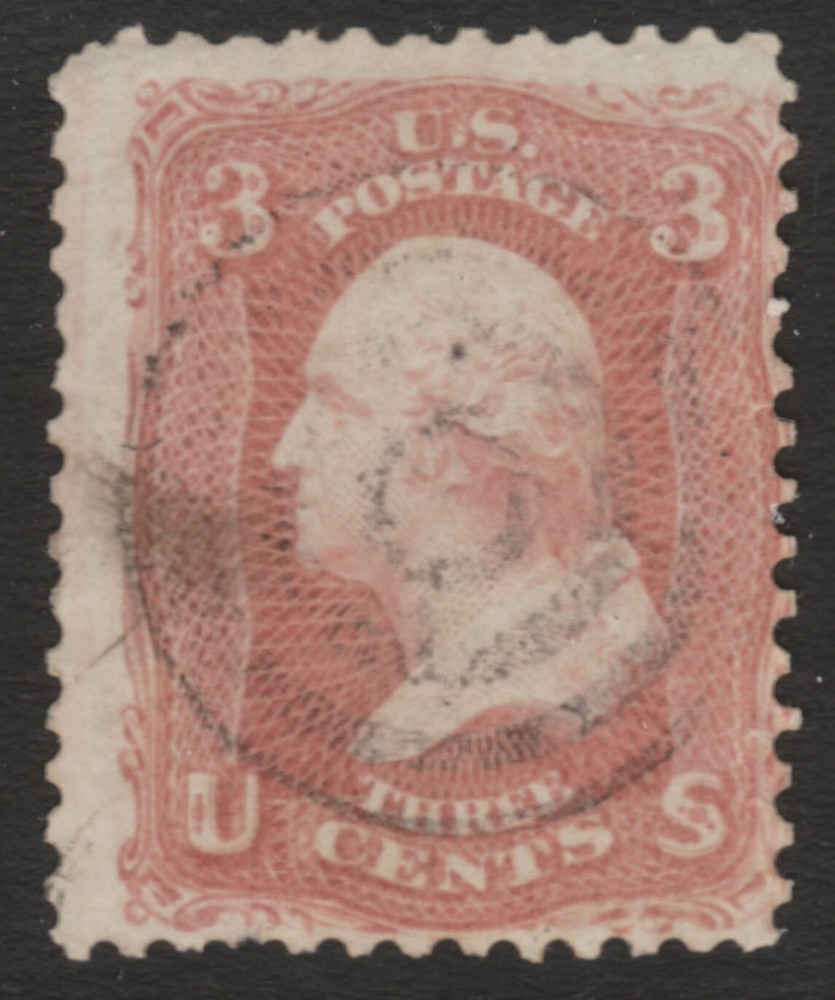 Scott #65 3 Cent Used 1861-62 Target Cancel     65SP33-14