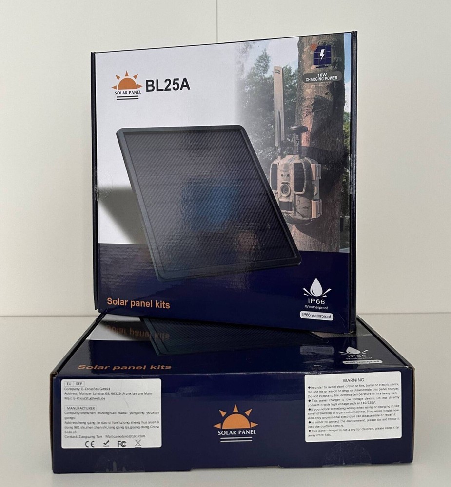 Trail Camera Solar Panel - 25000mAh Capacity Charging Kit IP66