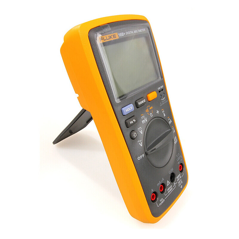 Fluke 18B+ AC/DC Voltage Current Digital Multimeter Auto/Manual Range LED Test