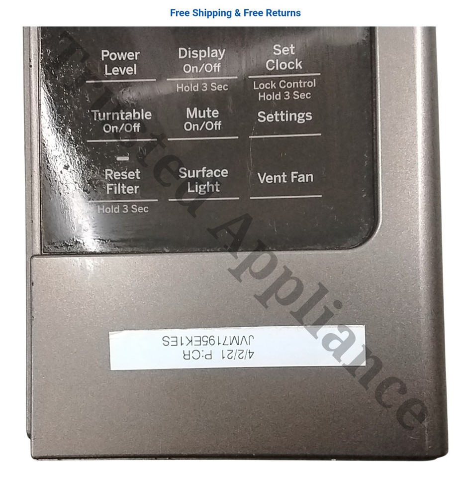 Microwave Control Panel Console L201604282840428 Stainless