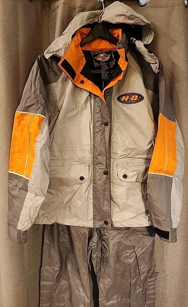 Harley Davidson Rain Suit Size Small Reflective Wear Nice Condition