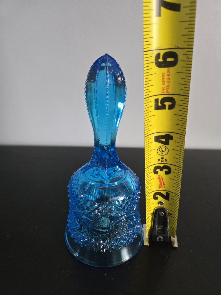 Vintage Fenton English Diamond Point + Scrolls Pattern Colonial Blue