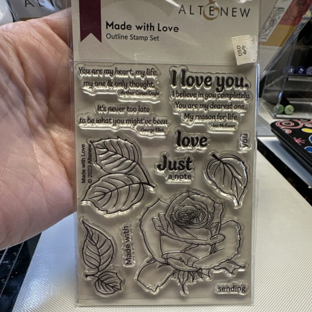 Altenew Made with Love Stamp, Die & Stencil Set