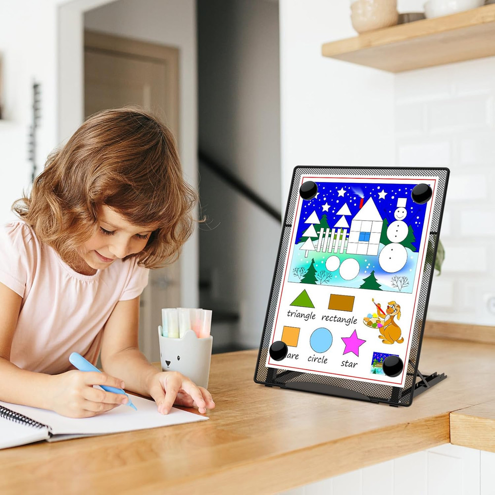 Desktop Document Holder for Typing, Foldable Paper Holder Stand for Des
