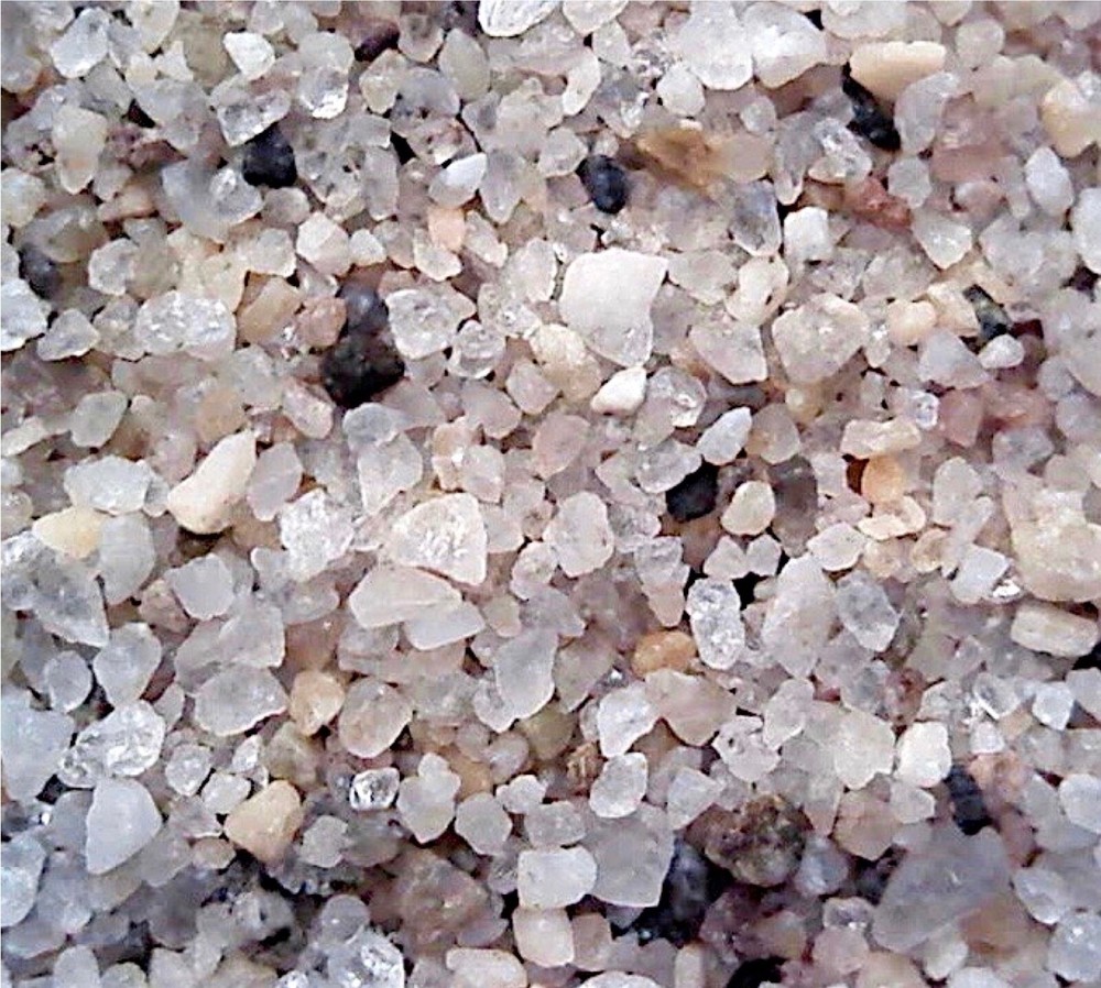 sand - angular quartz sand from Zuma Beach, Malibu, CA - 250 ml display bottle
