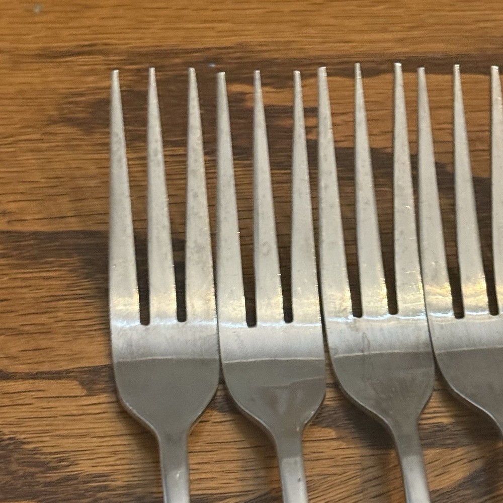 Kimco 5 Dinner Forks Stainless Flatware Korea