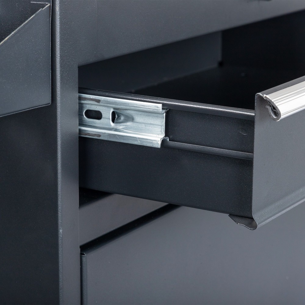 4-Drawer Rolling Tool Cabinet with Bottom Storage & Handle for Garage Workshop