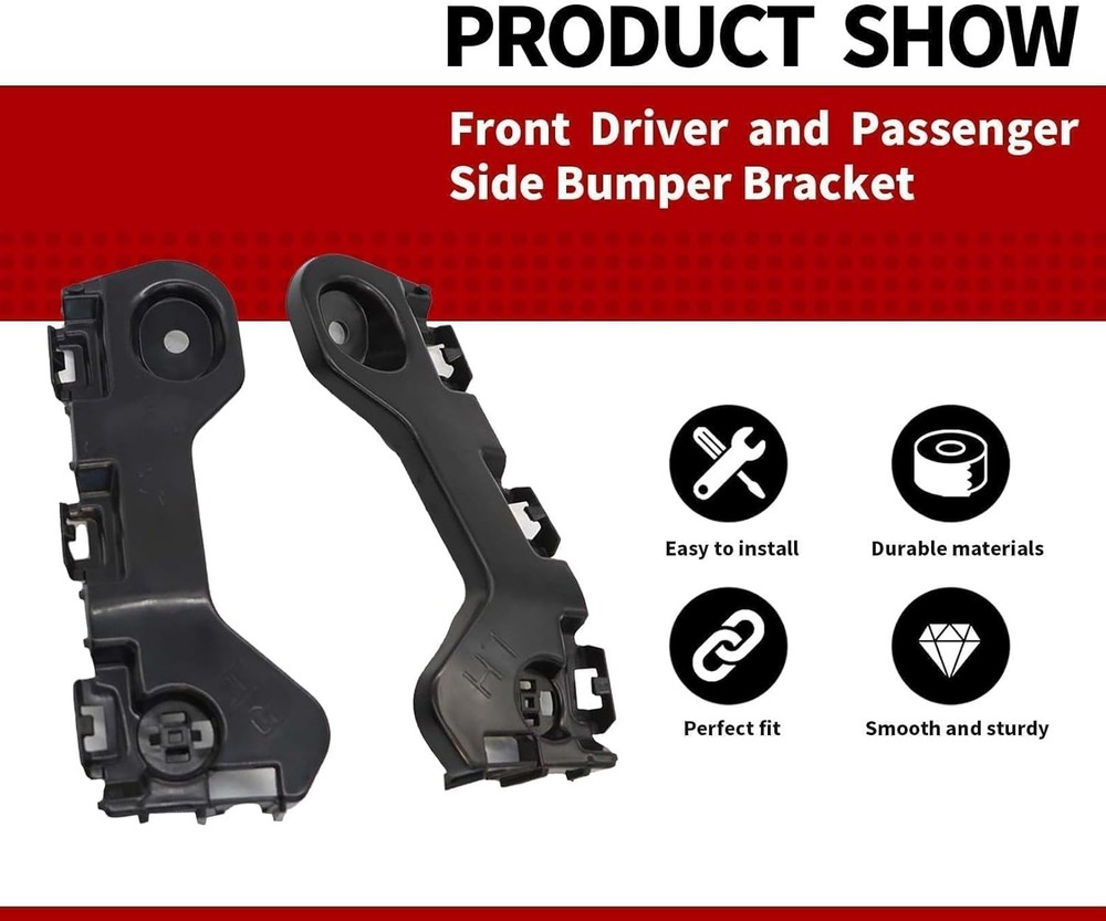 Front Bumper Cover Support Bracket Retainer Reinforcement Compatible with 2014-2
