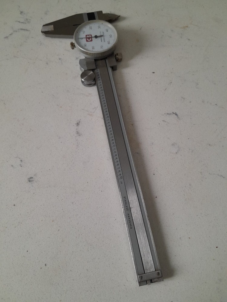 CB 6" .001 Hardened Stainless Steel Dial Caliper